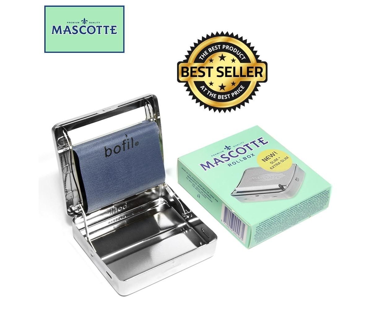 Mascotte | Metal Rollbox| Cigarette Roller Slim & Extra Slim